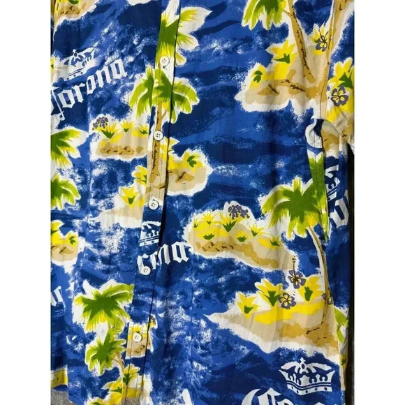 NWOT Corona Blue Floral Front Button Down Shirt - XL - Picture 3 of 7